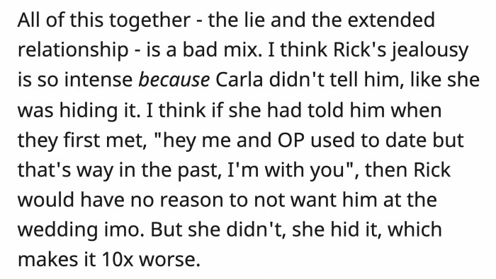 Because of This, Rick Is Having a Tough Time Trusting Carla.