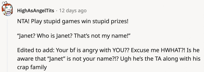 The audacity of them and the boyfriend being that angry after the family treated OP like that? *Surprised Pikachu face*