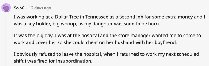 Insubordination a.k.a. not doing what I tell them to do because I want to