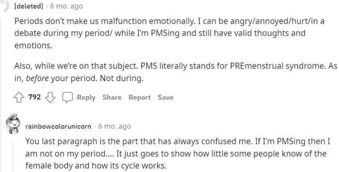 Some people know little about the female body and how it works