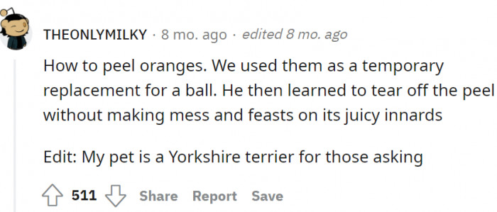 This one is such a skill: peeling oranges without making a mess!