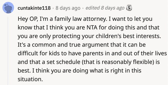 A Redditor who was also a family lawyer offered some advice, as the topic of privacy differs by state