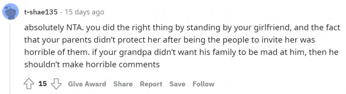 #19 Your grandpa shouldn't have been mean.