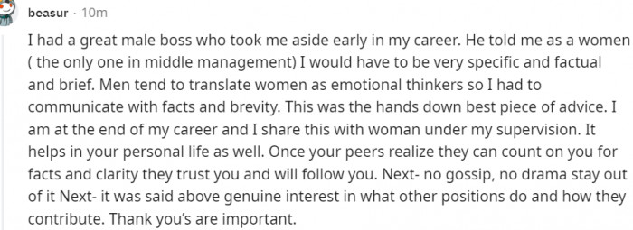 No gossip and no drama