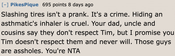 It's pretty obvious who the a**holes are in this situation.