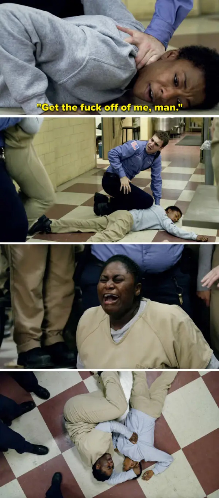 7. In the movie Orange Is the New Black, when Poussey died after CO Bayley restrained her 