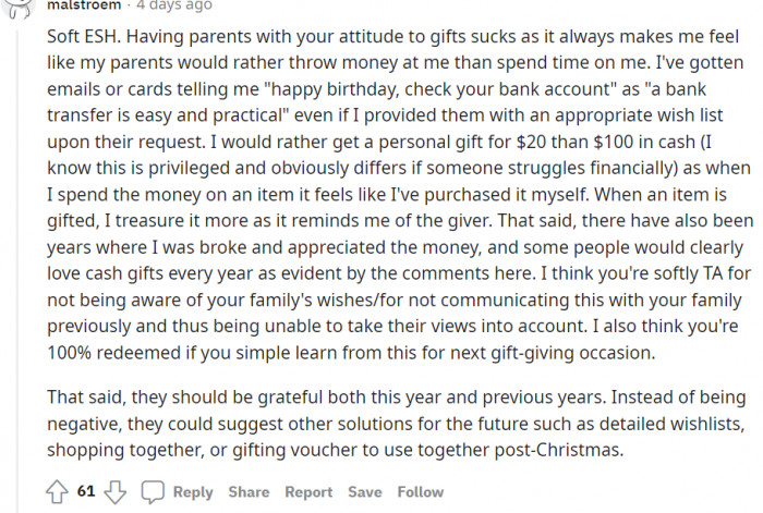 Everyone is TA as the mom didn’t exert any effort, and the family for not suggesting other solutions.