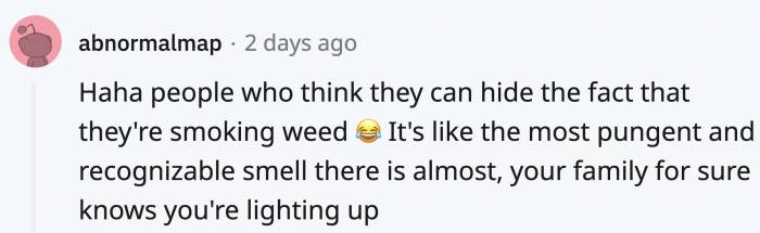 A lot of Redditors agree that OP’s family might already be in the know about his smoking.