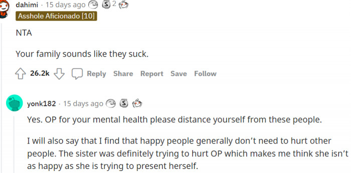 1. Your family sounds like they suck