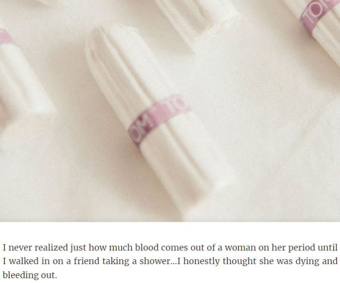 The amount of blood that goes out during every period