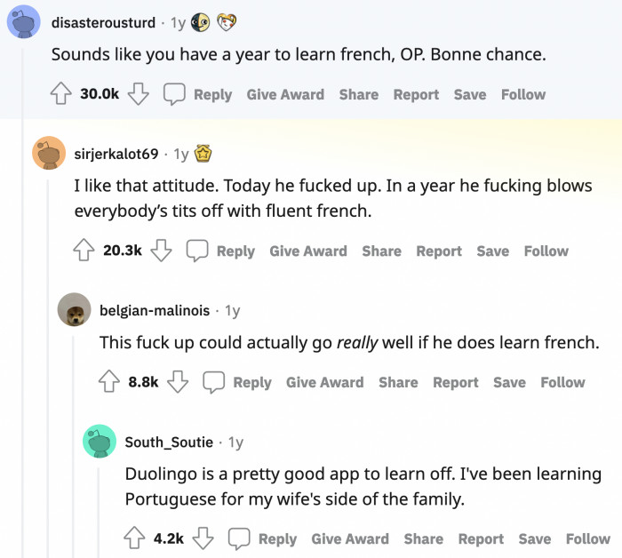 You have a year, OP! Get cracking!