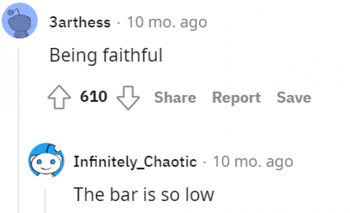 The faithfulness bar is so damn low...
