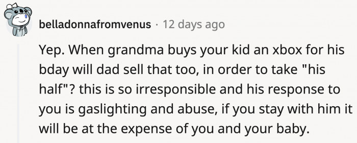 This guy has no redeeming qualities that can save him.