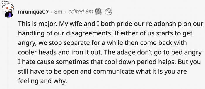 19. Open communication, even when you're upset, is important
