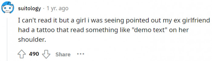 23. Lorem Ipsum, perhaps.