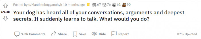 The question has gathered over 7,000 responses before being archived.