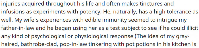 My Wife Has Edible Immunity