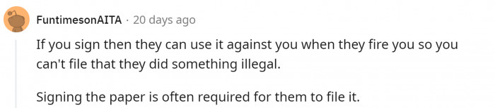 Because it can be used against her.