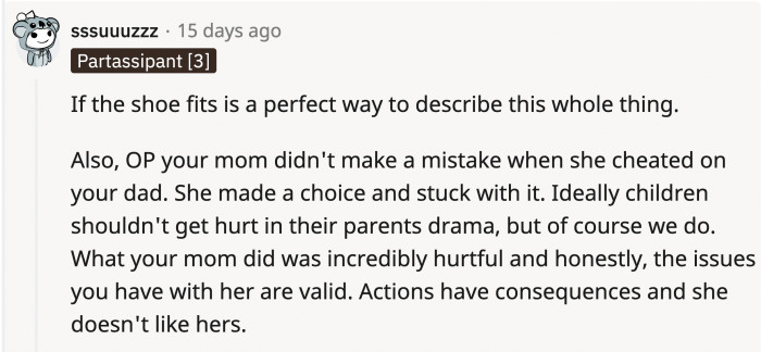 She must have thought that if she pushed her choice long enough onto OP, he would just accept it and be happy for her.