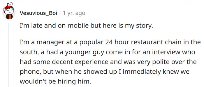 This could have been a terrifying interview