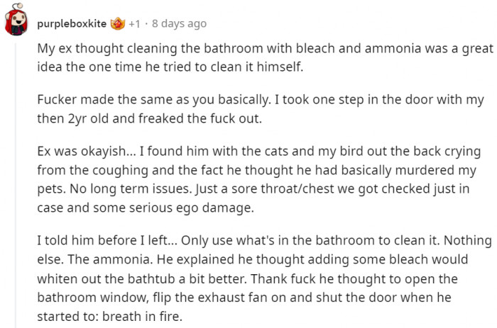 purpleboxkite's ex freaked out so much he was in tears.