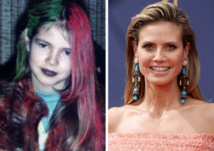 11. Heidi Klum's before and after