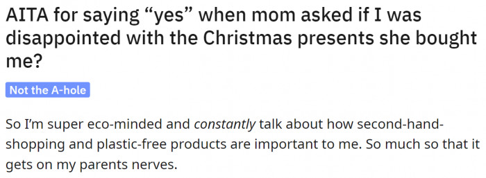 The original poster's background story