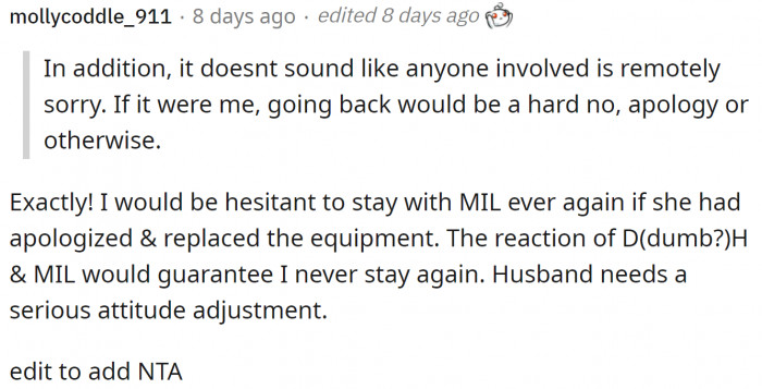 Even Other Redditors Wouldn't Dare Stay with the MIL If They Were in Such a Situation.