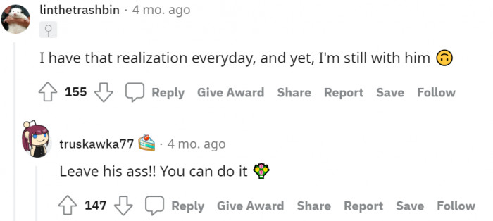 #15 Realizing it every day, but still with him.