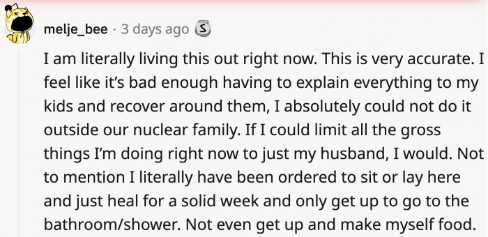 Another mom who just gave birth shared how horrific the experience is