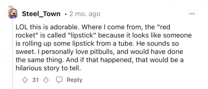 "Lipstick"? Oh no.