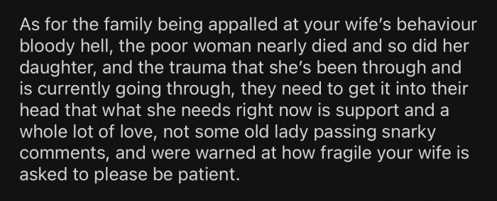 They should be understanding, not add more pain to the mix.