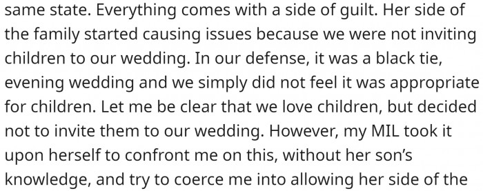 The mother-in-law even got her relatives involved.