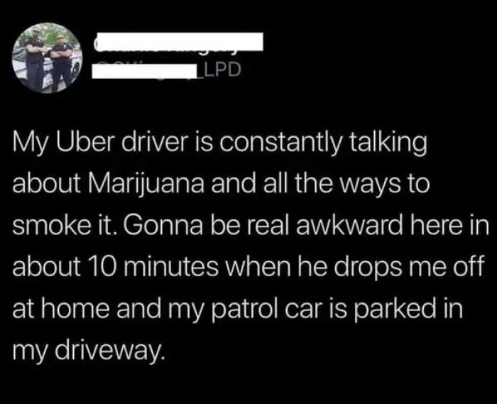 19. Well, the Uber Driver Is in Deep Trouble...