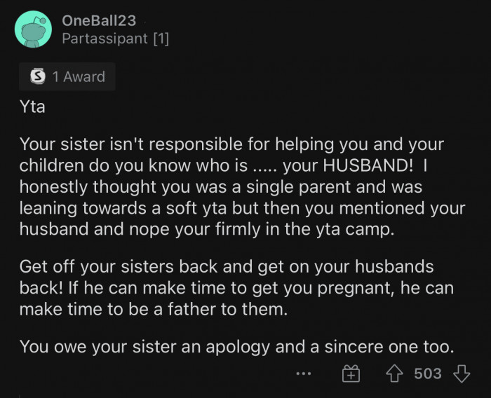 The husband is the real villain here.