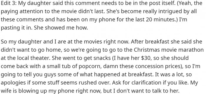 I'm glad that the man tried to provide his daughter with a safe place again after what her mother put her through.