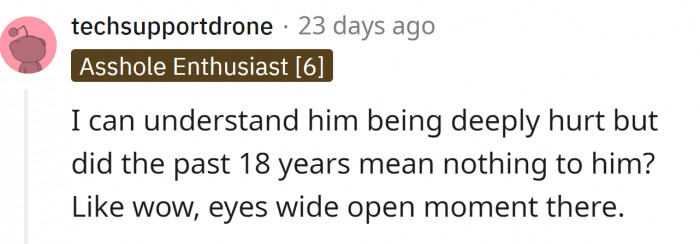 Don't 18 years mean something?