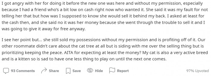 Making a profit by selling something that is not even ours is truly an evil thing to do.