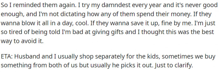 This mom explained to them why it had to be that way.