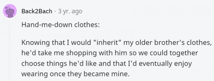 19. Other siblings would just plainly steal each other's clothes