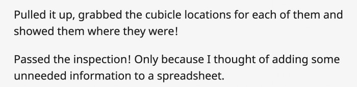 and might have interfered with his primary duties. Good thing they were already done with it.