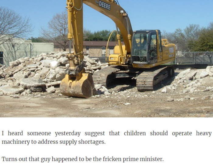 22. A prime minister actually said that?