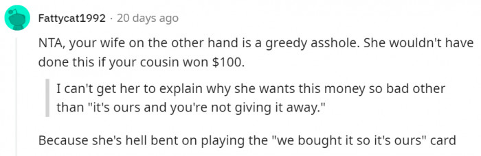 Sure, you bought it, but you gifted it. You can't take back a gift.