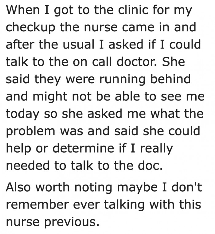 Unfortunately, her OBGYN was on vacation.