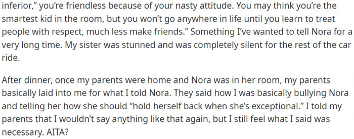 What I said was necessary