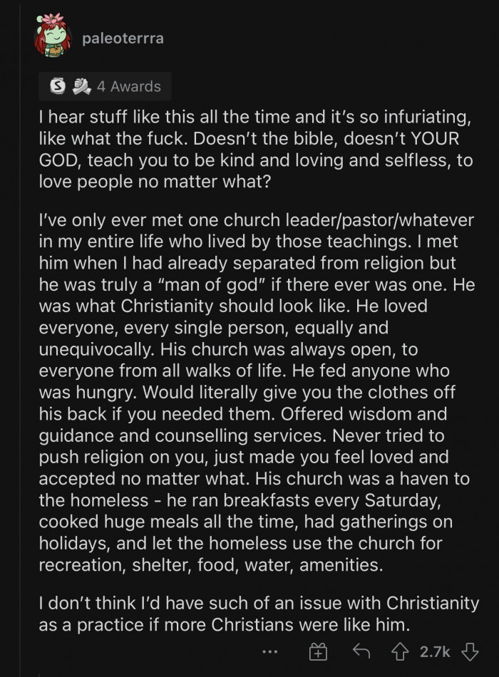 Doesn’t YOUR god teach you to be kind?