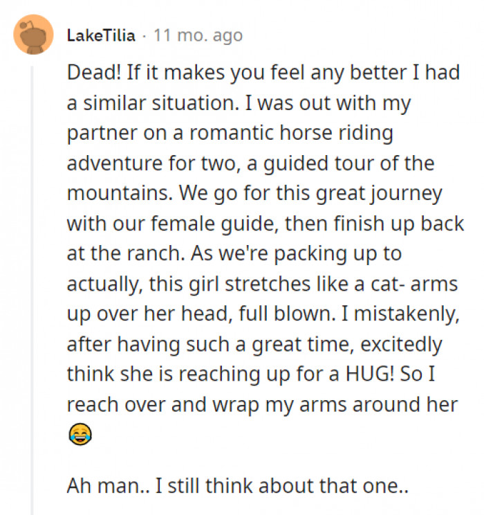 We hope she just took it as a big thank you