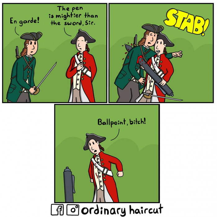 15. The pen is mightier than the sword