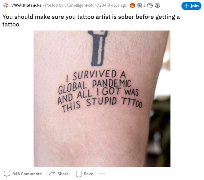 11. This redditor's word of advice before getting inked.