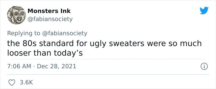 The '80s ugly sweaters